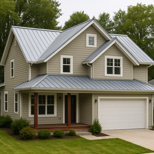 aluminum roof on a home